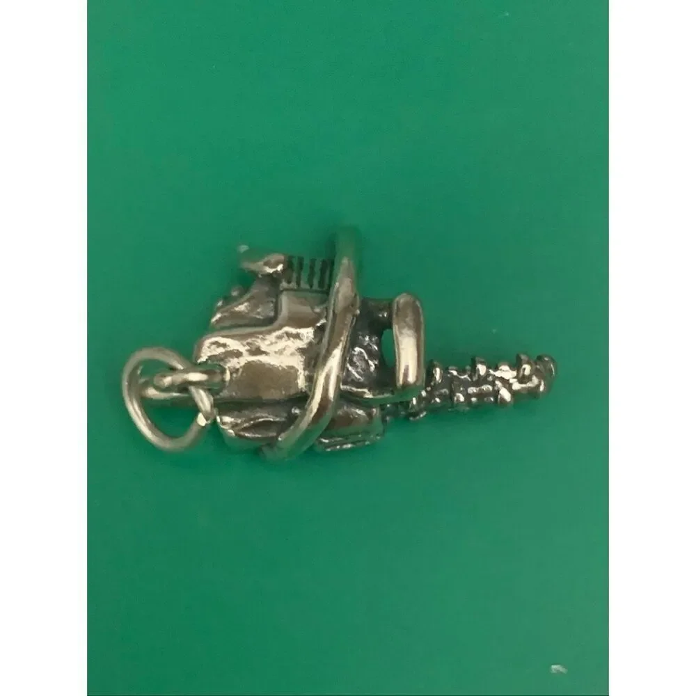 .925 Garden Chainsaw Sterling Silver Jewelry Charm #tools #UNIQUE tool